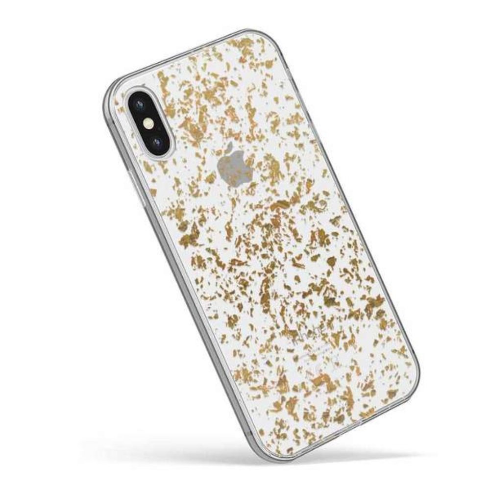 Sarina iPhone X Protective Case Clear Golden Speck